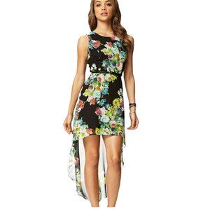 NEW Sleeveless Floral Print Hi Lo Dress Size M